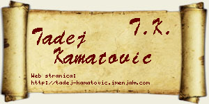 Tadej Kamatović vizit kartica